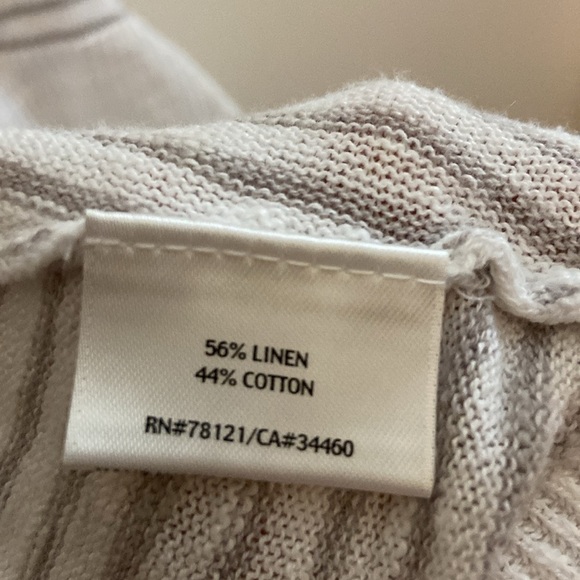 Eileen Fisher Open Striped Cardigan in size L, good used condition, see pics - Picture 8 of 9